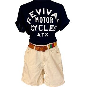Vintage 1990s Butter Yellow High Waist Denim Jean Shorts by Liz Claiborne Size 4